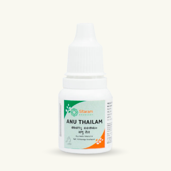 Sitaram Ayurveda, Anu Thailam (Nasya olio), 10 ml, Thailam ayurvedico classico